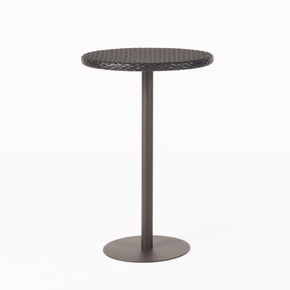 Outdoor 26" Round PE Rattan Bar Table, Multibrown