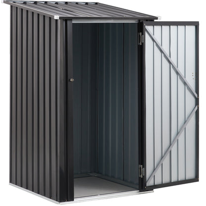 Outdoor Storage Shed, 3 x 3 FT Metal Steel Garden Shed with Single Lockable Door, Small Shed Outdoor Steel Utility Tool Shed for Backyard Patio Garden Lawn