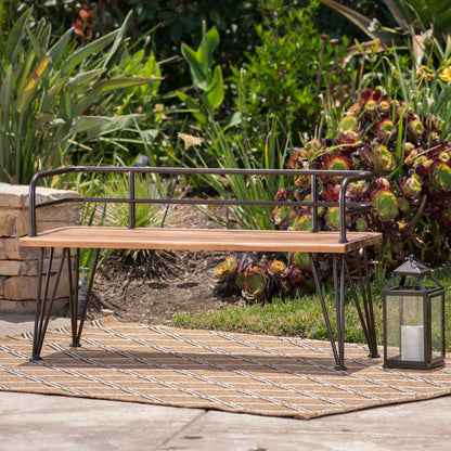 ZION INDUSTRIAL WOOD AND METAL BENCH