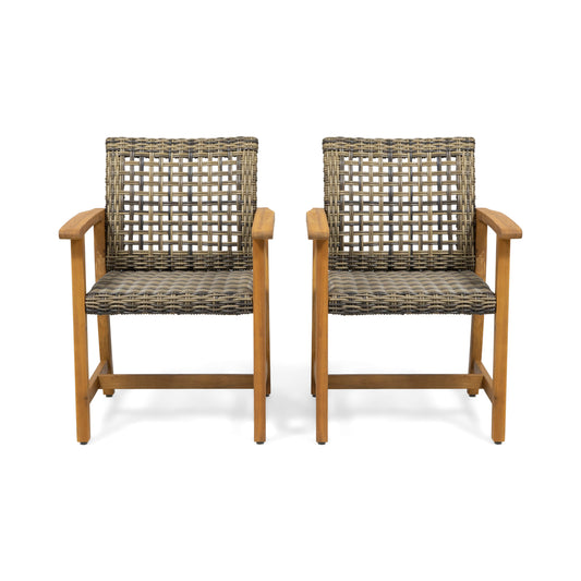 WICKER DINING CHAIR( SET OF 2 )