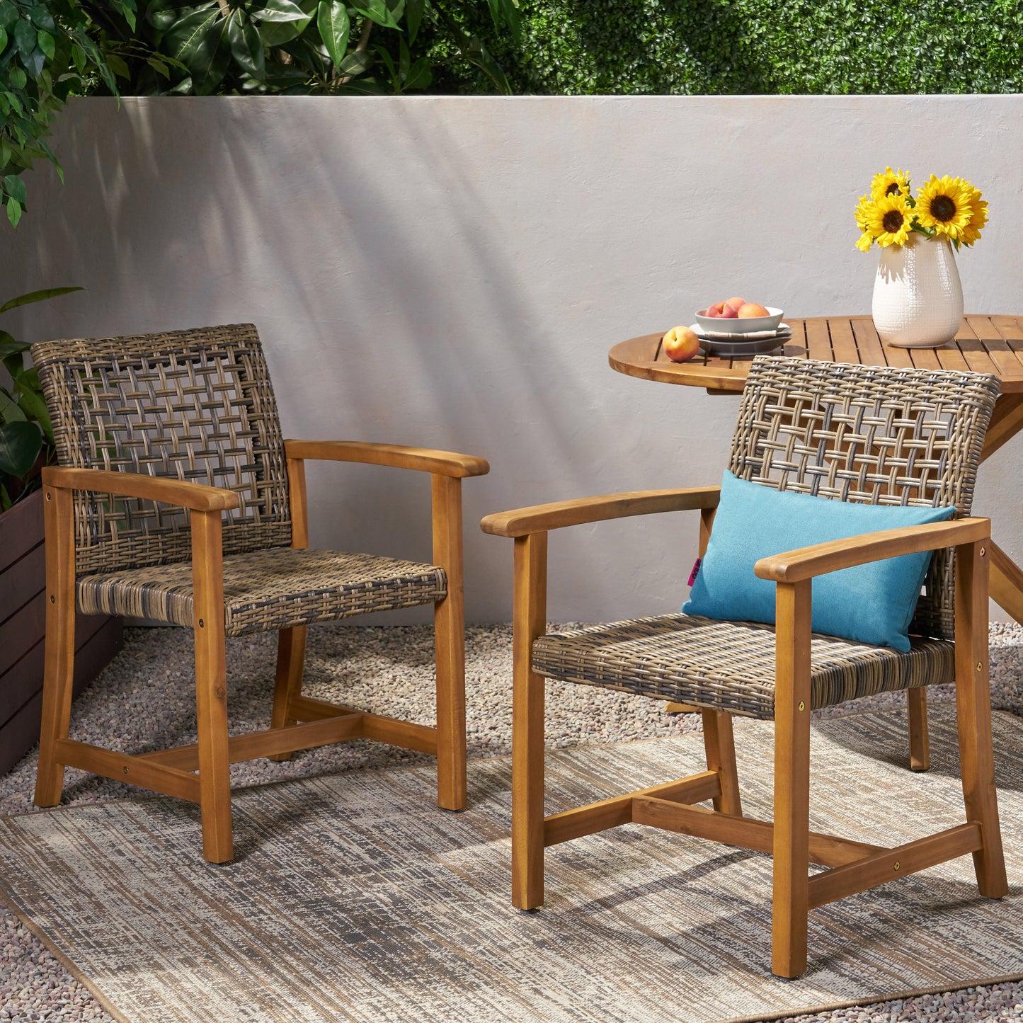 WICKER DINING CHAIR( SET OF 2 )