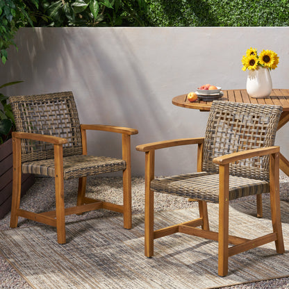 WICKER DINING CHAIR( SET OF 2 )