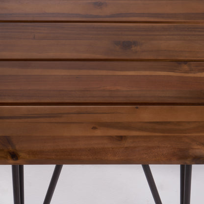 ZION INDUSTRIAL WOOD AND METAL ACCENT TABLE