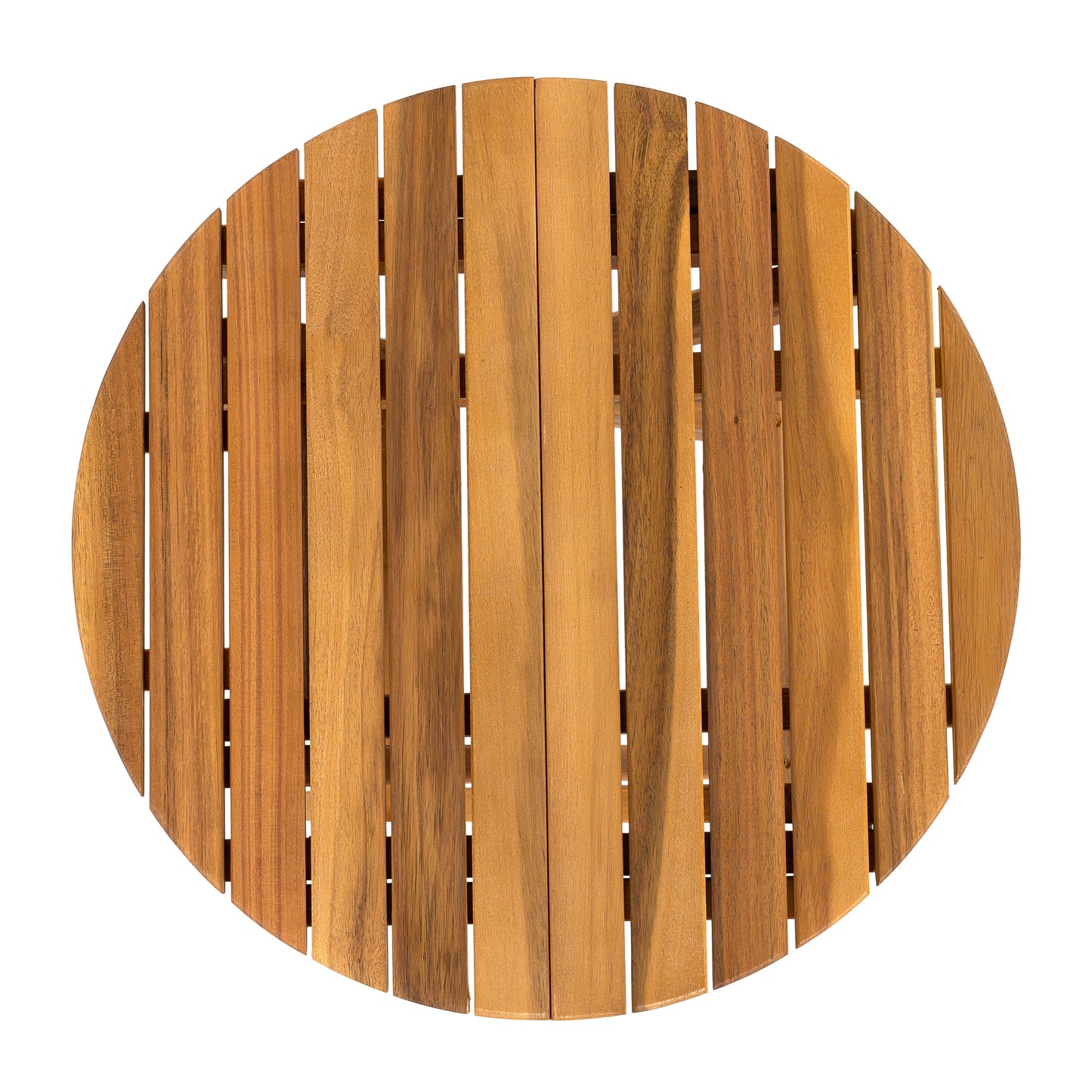 Patio Set Outdoor Acacia Wood Furniture Sets-Modern Club Chair Conversation Sets with Foldable End Table for Garden, Patio & Deck (Brown Patina+Cream Cushion)