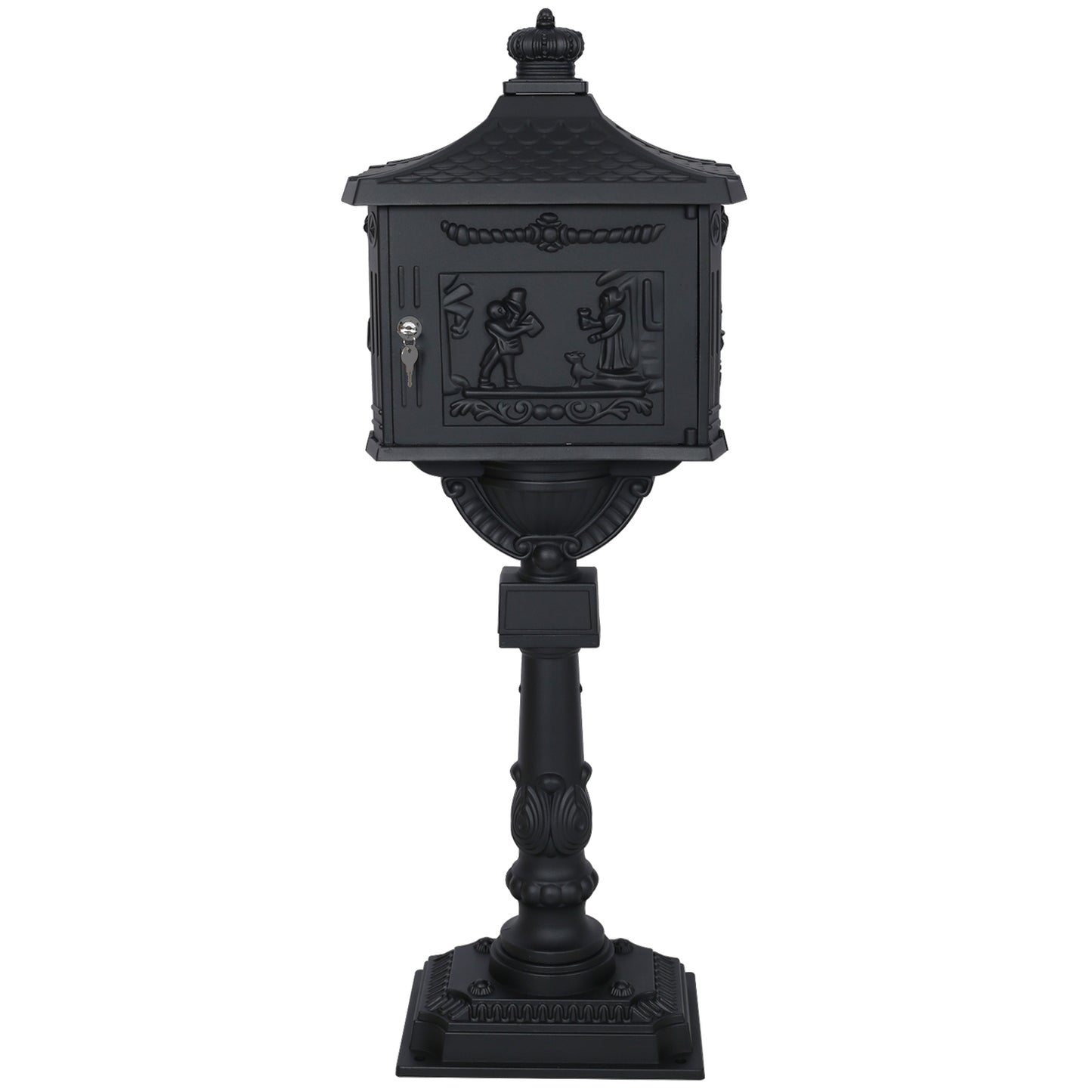 Cast Aluminum Mail Box,Postal Box , Mailbox Color Black