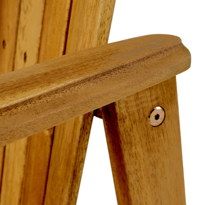 Outdoor Weather Resistant Acacia Wood Dining Chairs (Set of 2), Natural Finish