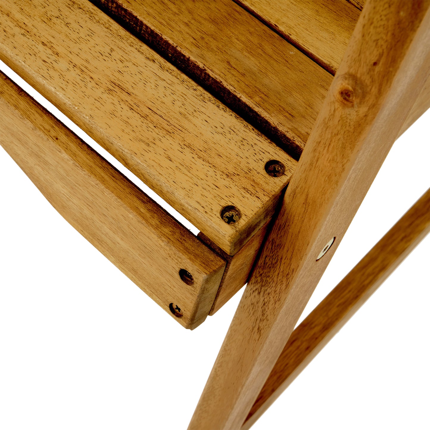 Outdoor Weather Resistant Acacia Wood Dining Chairs (Set of 2), Natural Finish