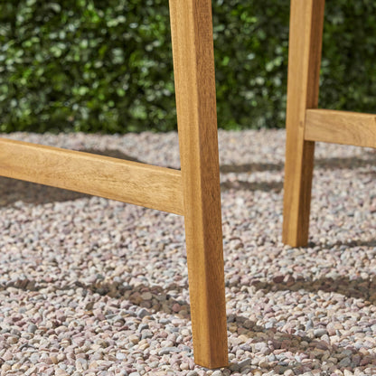 Outdoor Weather Resistant Acacia Wood Dining Chairs (Set of 2), Natural Finish