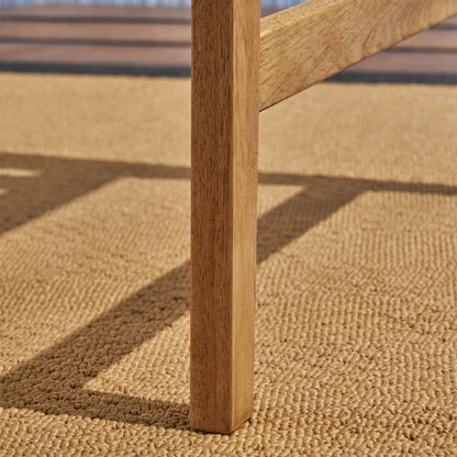 Outdoor Weather Resistant Acacia Wood Dining Chairs (Set of 2), Natural Finish