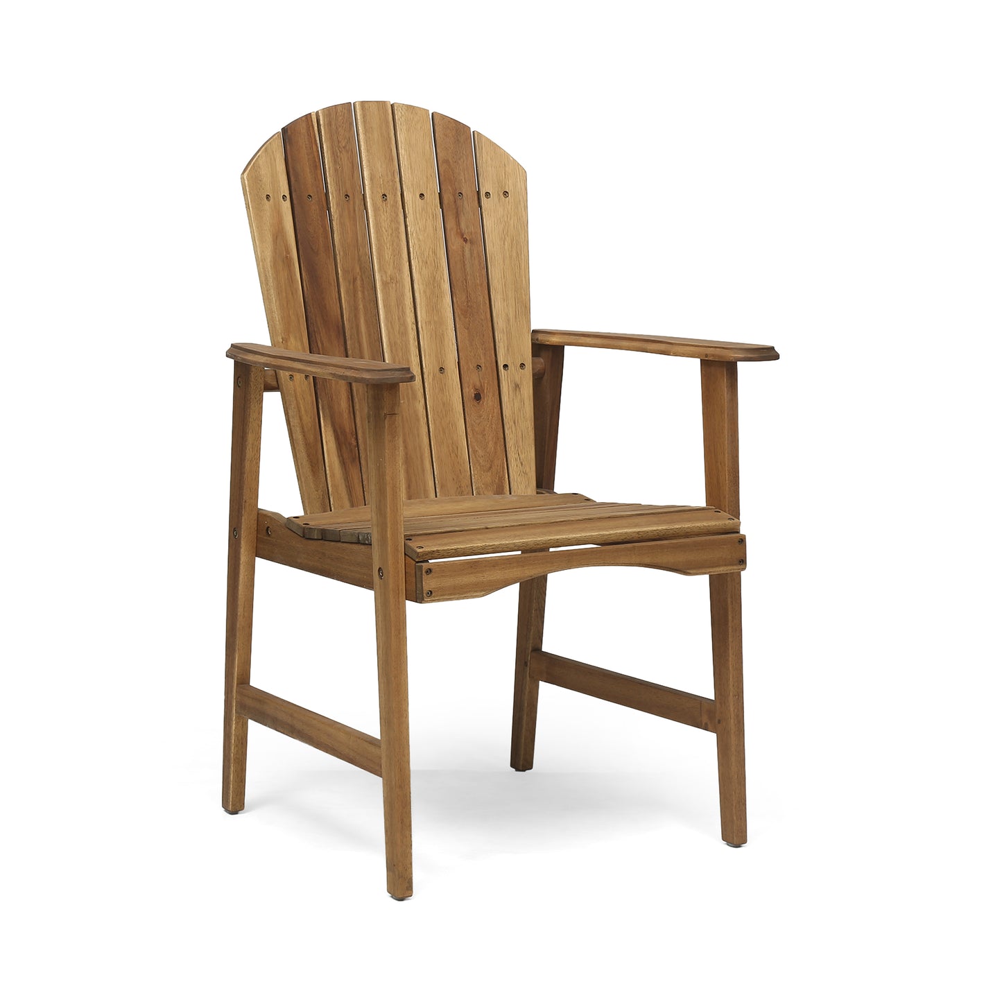 Outdoor Weather Resistant Acacia Wood Dining Chairs (Set of 2), Natural Finish