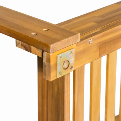 TOPMAX Patio Wooden Twin Size Porch Swing Daybed Frame, Garden Swing Bench Chair with 4 Hanging Ropes for Backyard,Outdoor,Natural