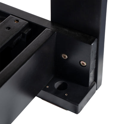 TOPMAX Patio Wooden Twin Size Porch Swing Daybed Frame, Garden Swing Bench Chair with 4 Hanging Ropes for Backyard,Outdoor,Black