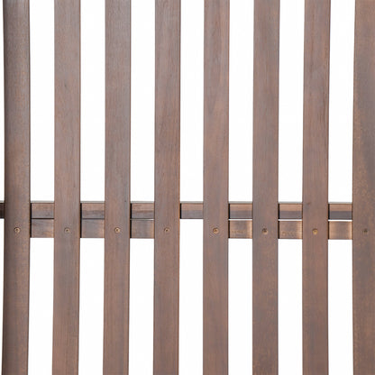 TOPMAX Patio Wooden Twin Size Porch Swing Daybed Frame, Garden Swing Bench Chair with 4 Hanging Ropes for Backyard,Outdoor,Brown