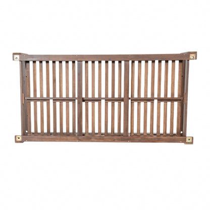 TOPMAX Patio Wooden Twin Size Porch Swing Daybed Frame, Garden Swing Bench Chair with 4 Hanging Ropes for Backyard,Outdoor,Brown