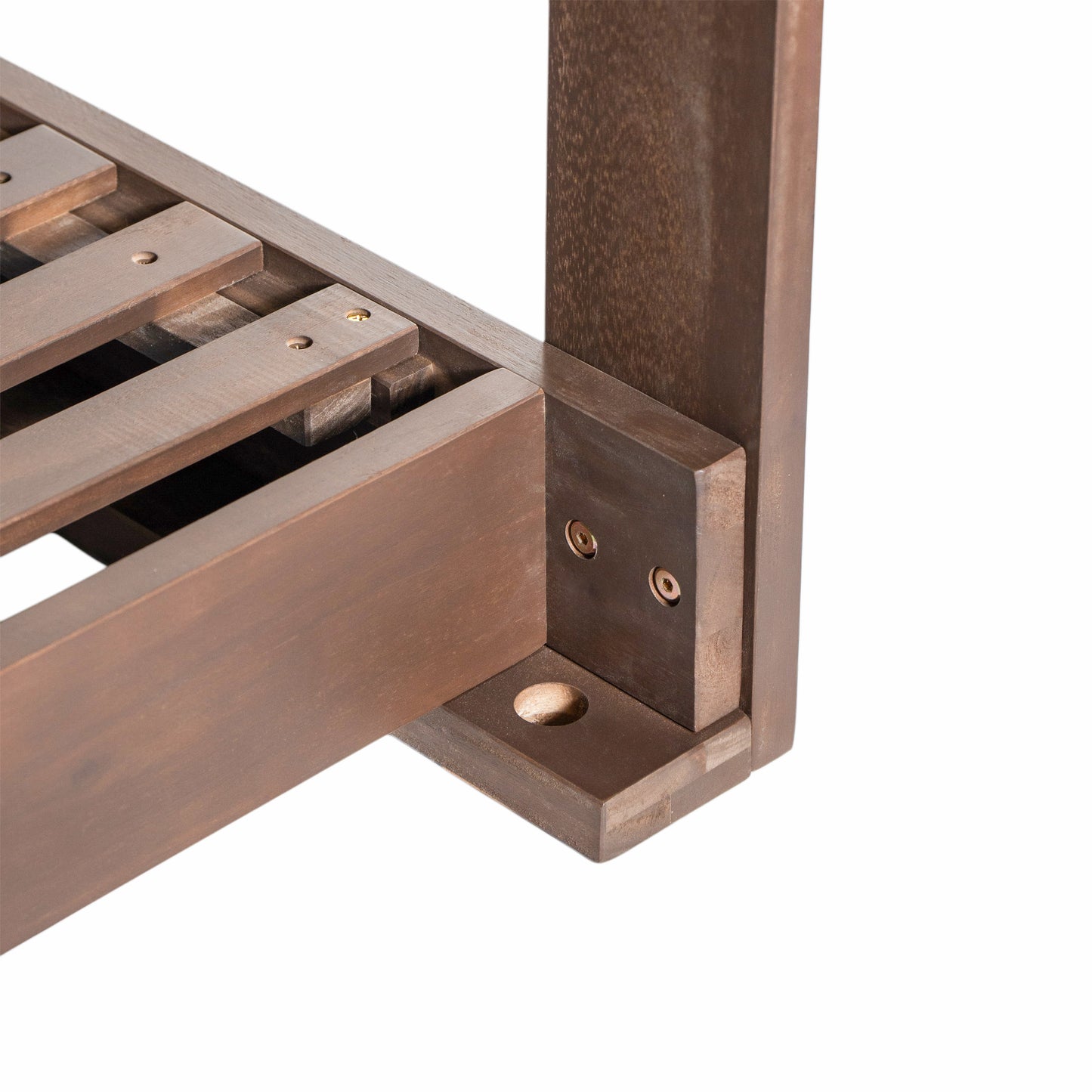 TOPMAX Patio Wooden Twin Size Porch Swing Daybed Frame, Garden Swing Bench Chair with 4 Hanging Ropes for Backyard,Outdoor,Brown