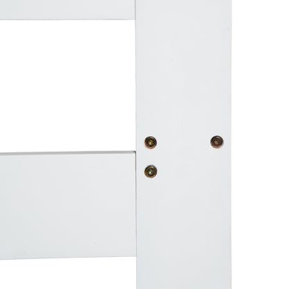 TOPMAX Patio Wooden Twin Size Porch Swing Daybed Frame, Garden Swing Bench Chair with 4 Hanging Ropes for Backyard,Outdoor,White