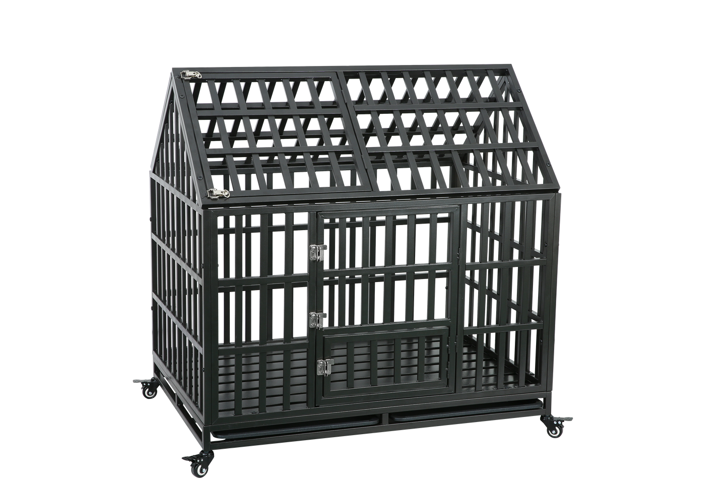 Heavy Duty Dog Cage pet Crate with Roof