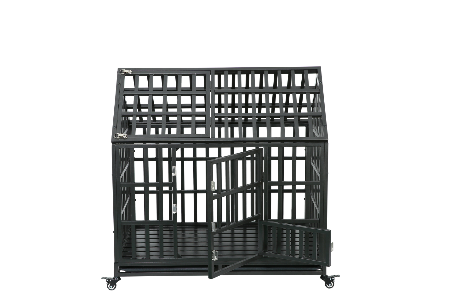 Heavy Duty Dog Cage pet Crate with Roof