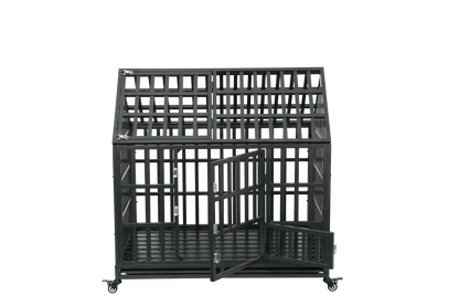 Heavy Duty Dog Cage pet Crate with Roof