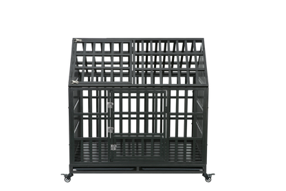 Heavy Duty Dog Cage pet Crate with Roof