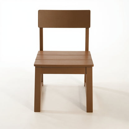 5-Piece Brown Outdoor Dining Set – Weather-Resistant Patio Table with Umbrella Hole & 4 Chairs for Backyard/Poolside