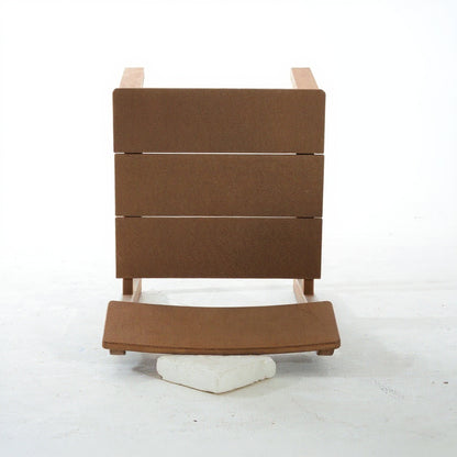 5-Piece Brown Outdoor Dining Set – Weather-Resistant Patio Table with Umbrella Hole & 4 Chairs for Backyard/Poolside