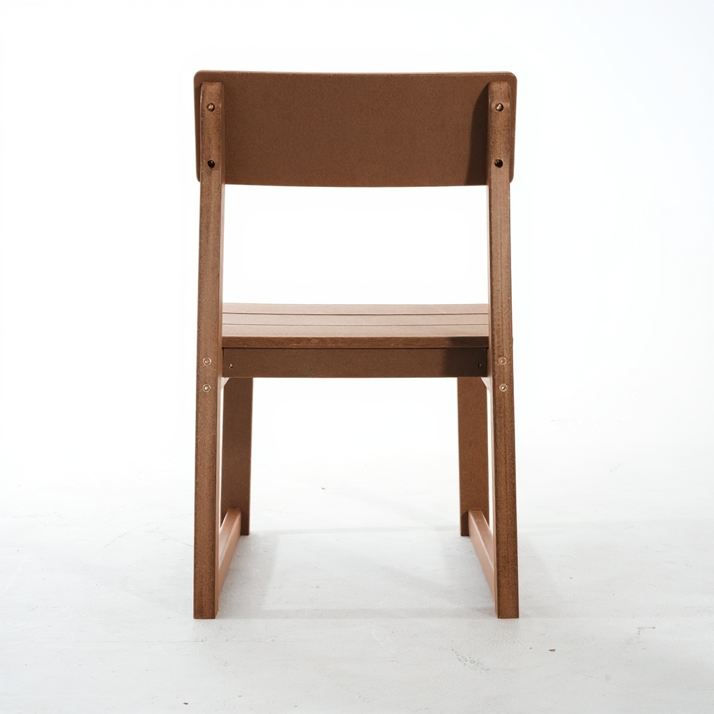 5-Piece Brown Outdoor Dining Set – Weather-Resistant Patio Table with Umbrella Hole & 4 Chairs for Backyard/Poolside