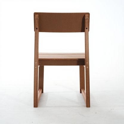 5-Piece Brown Outdoor Dining Set – Weather-Resistant Patio Table with Umbrella Hole & 4 Chairs for Backyard/Poolside