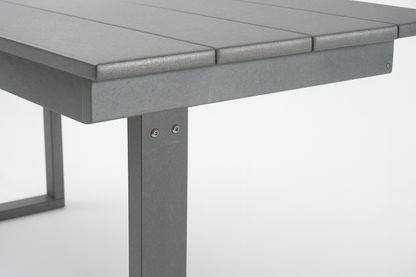 5-Piece Outdoor Dining Set for 4 – Weather-Resistant Patio Table with Umbrella Hole and 4 Armrest Chairs, Durable Garden Furniture for Backyard, Lawn, Deck, or Poolside (Grey)