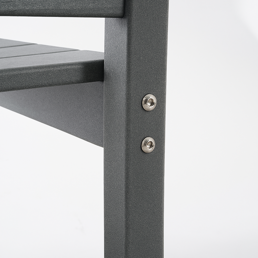 5-Piece Outdoor Dining Set for 4 – Weather-Resistant Patio Table with Umbrella Hole and 4 Armrest Chairs, Durable Garden Furniture for Backyard, Lawn, Deck, or Poolside (Grey)