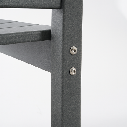 5-Piece Outdoor Dining Set for 4 – Weather-Resistant Patio Table with Umbrella Hole and 4 Armrest Chairs, Durable Garden Furniture for Backyard, Lawn, Deck, or Poolside (Grey)