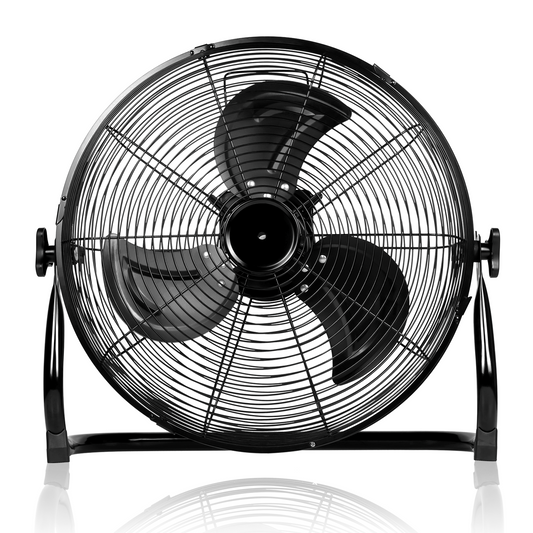 Rechargeable Cordless Floor Fan, 12-Inch, High Velocity Floor Fan With 360-Degree Tilt, Ready-to-use, Battery Operated, Heavy Duty Metal Floor Fan for Industrial, Commercial, Residential, Office
