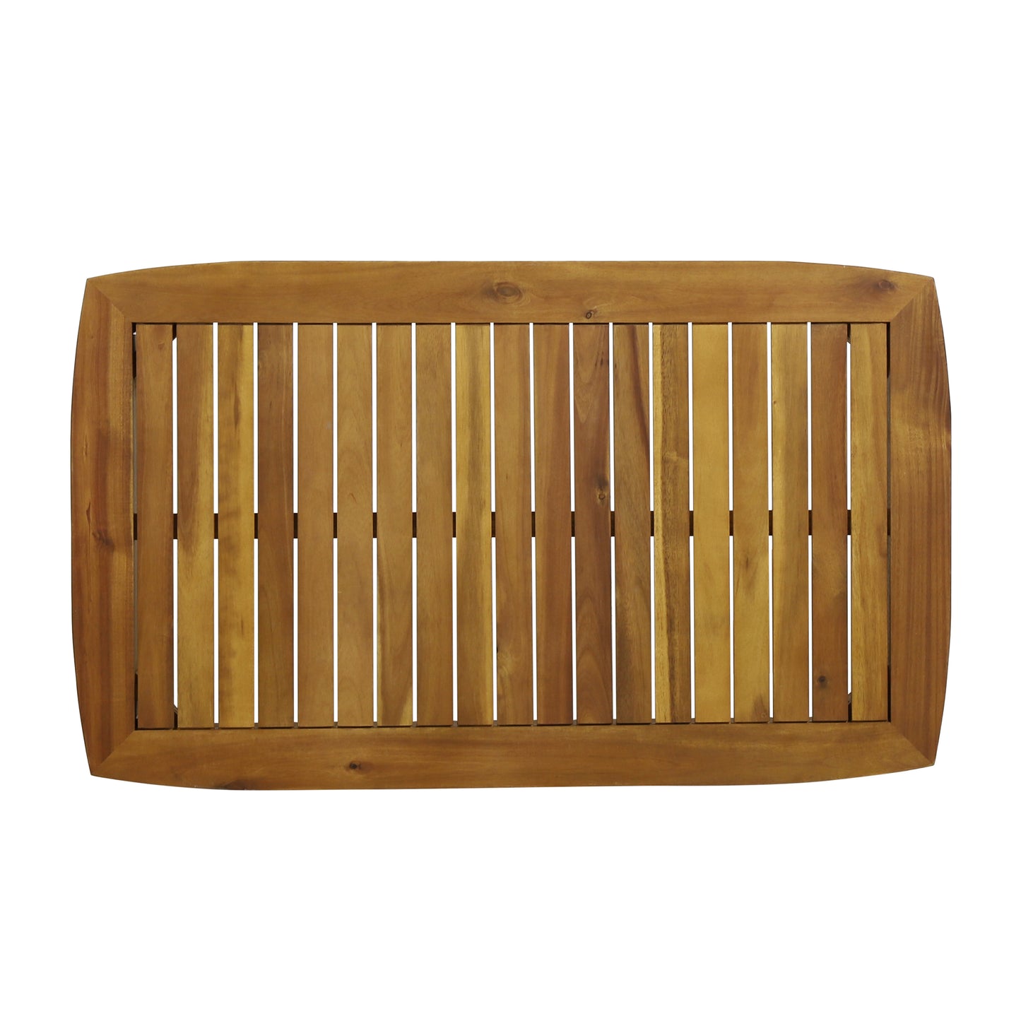 Patio Loveseat and Coffee Table Set, Patio Furniture Set with Cushion, Acacia Wood Frame Conversation Set for Garden, Backyard, Porch and Poolside, Minimalistic Style