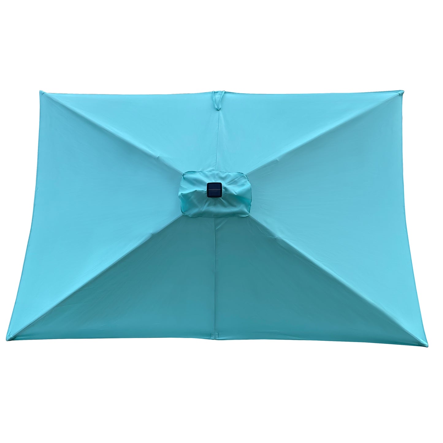 10 x 6.5t Rectangular Patio Solar LED Lighted Outdoor Umbrellas with Crank and Push Button Tilt for Garden Backyard Pool Swimming Pool