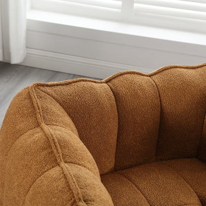 Soft Bean Bag Chair with High Resilient Foam(Chips)for living room and bedroom,Comfortable Square Lazy Sofa with Footstool, Cover for Adults to Gaming, Reading, and Watching TV