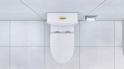 Elongated One Piece Toilet White