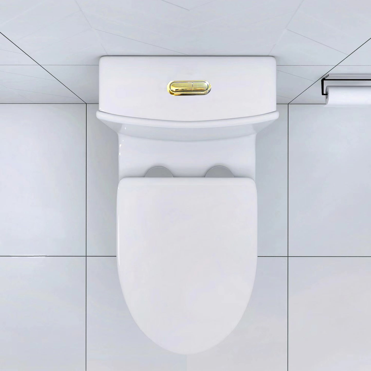 Elongated One Piece Toilet White