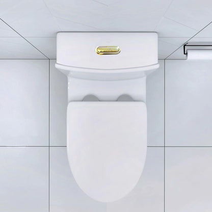 Elongated One Piece Toilet White