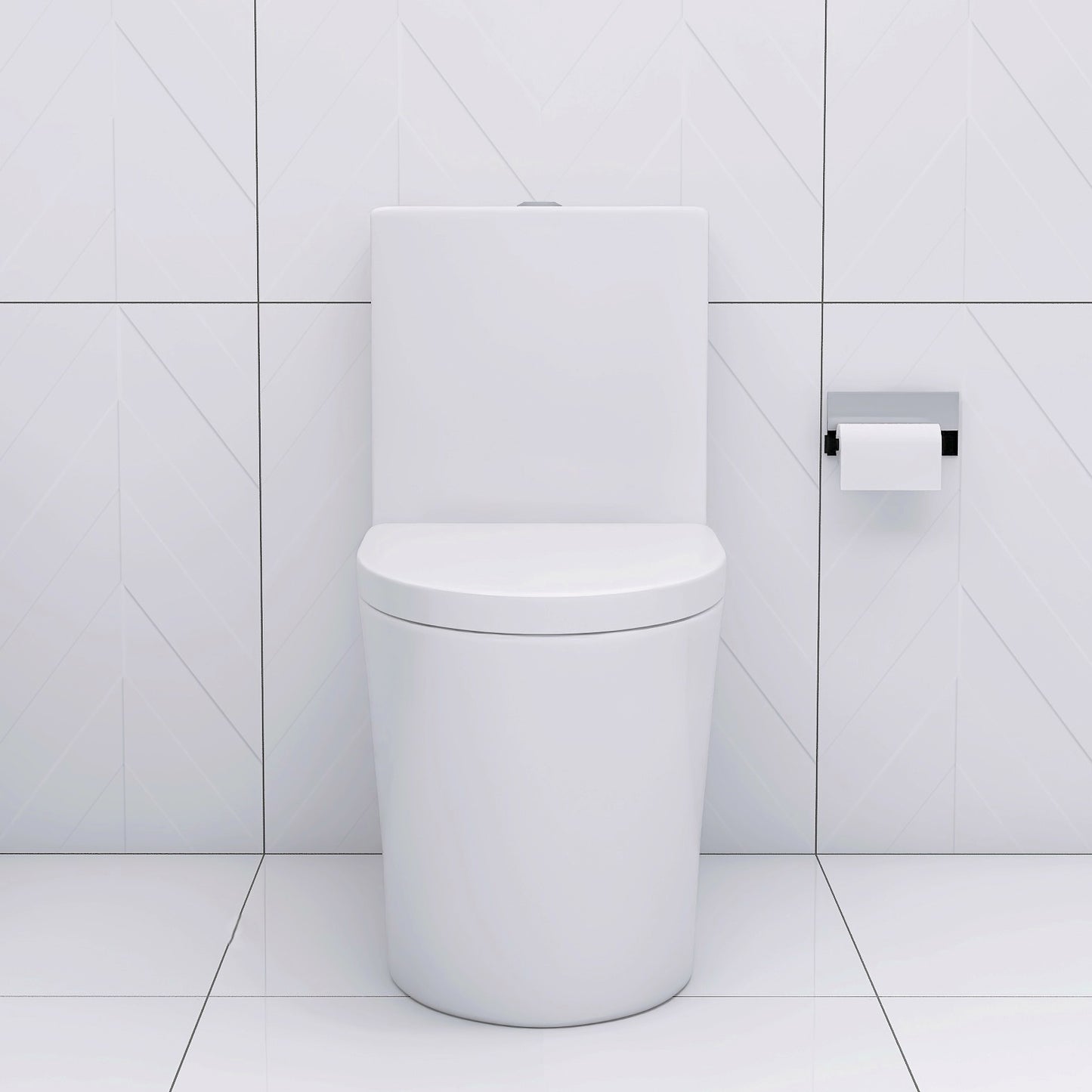 Elongated One Piece Toilet White