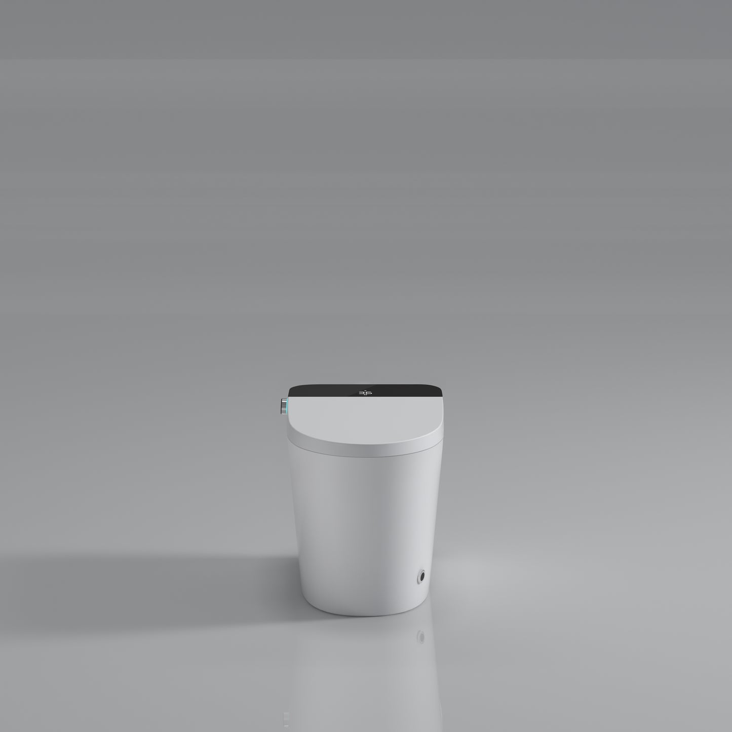 Modern Smart Toilet with Bidet Seat Built-in, Intelligent Toilet Auto Open/Close Seat, Foot Sensor, LED Display,Night Light, Warm Water & Dryer,White