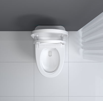 Luxury Intelligent Smart Toilet with Instant Warm Water Sprayer and Dryer, Auto Flush /Foot Sensor Operation, Adjusted Temp Heated Bidet Seat, LED Display White