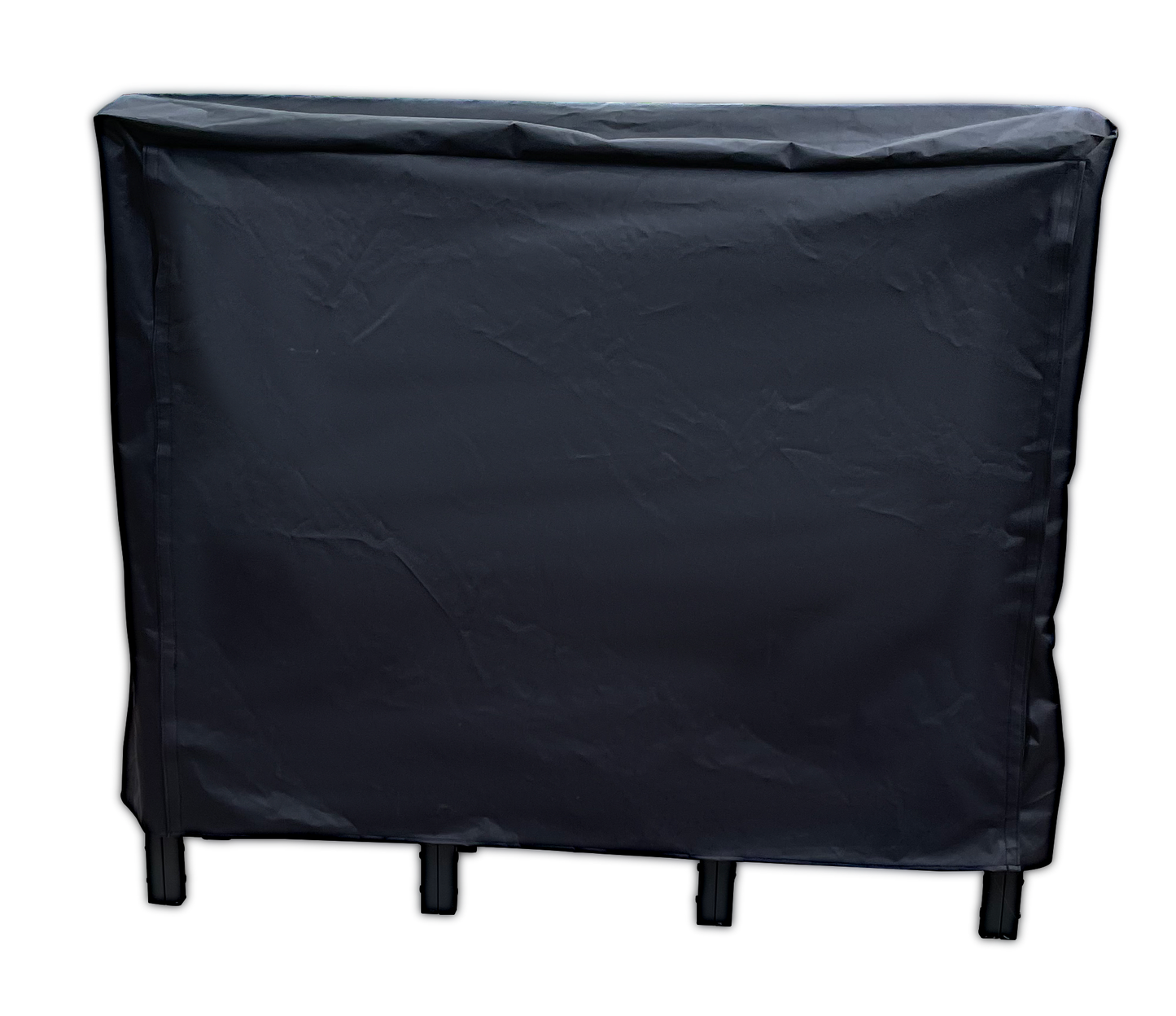 Artibear Firewood Rack Stand 4.1ft Heavy Duty Logs Holder for Outdoor Indoor Fireplace Metal Wood Pile Storage Stacker Organizer, Matte Black