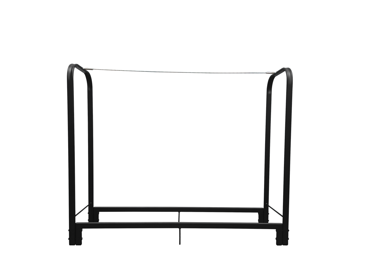 Artibear Firewood Rack Stand 4ft Heavy Duty Logs Holder for Outdoor Indoor Fireplace Metal Wood Pile Storage Stacker Organizer, Matte Black