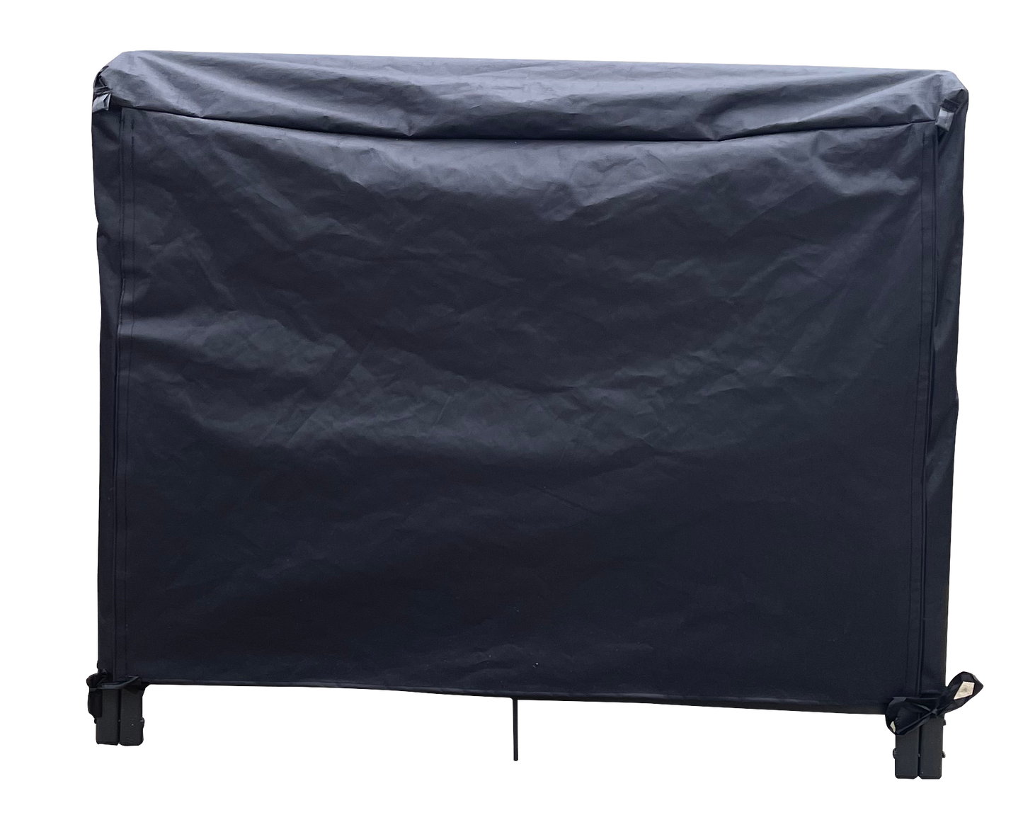 Artibear Firewood Rack Stand 4ft Heavy Duty Logs Holder for Outdoor Indoor Fireplace Metal Wood Pile Storage Stacker Organizer, Matte Black