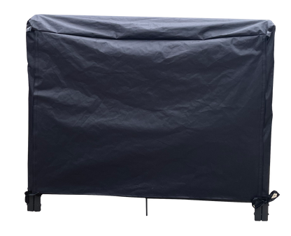 Artibear Firewood Rack Stand 4ft Heavy Duty Logs Holder for Outdoor Indoor Fireplace Metal Wood Pile Storage Stacker Organizer, Matte Black