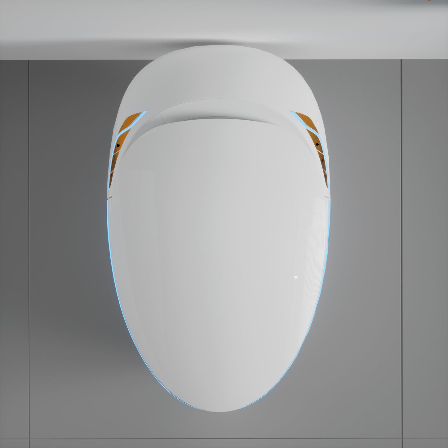 Unique Smart Toilet with Bidet Built In, Intelligent One Piece Toilet For Modern Bathroom, Auto Open/Close Seat, Foot Sensor, LED Display,Night Light, Warm Water & Dryer,White