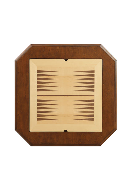 Bishop Cherry Finish Reversible Chess Checker Game Table w/Game Tray (Chess Fingures Not Included)