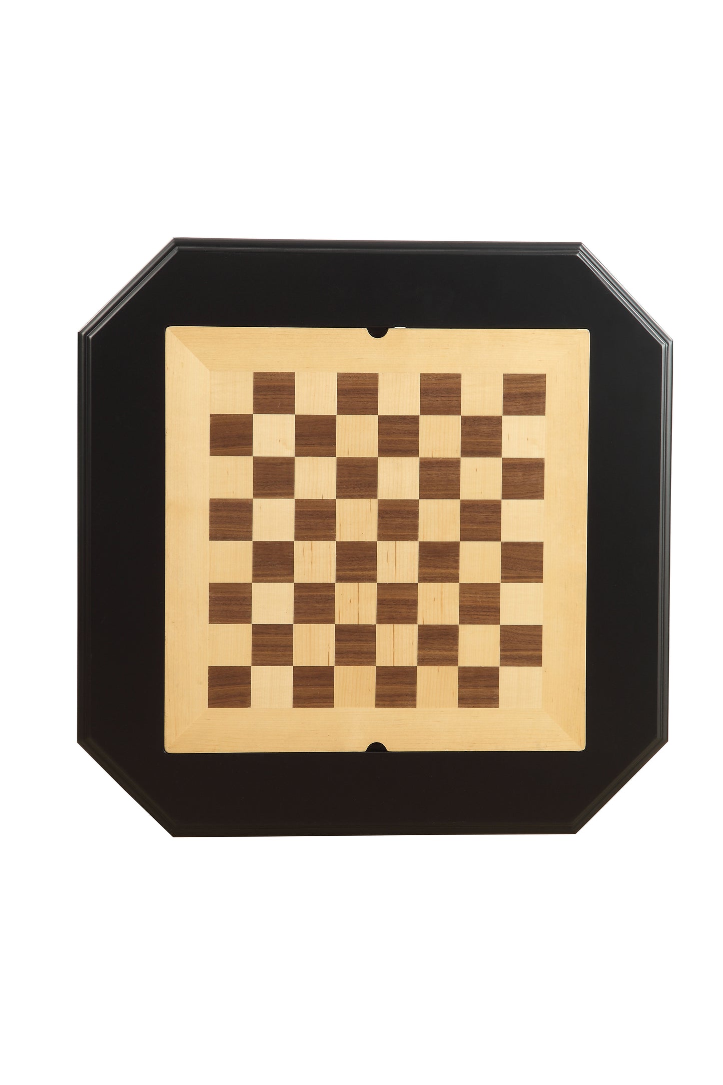 Bishop Black Finish Reversible Chess Checker Game Table w/Game Tray (Chess Fingures Not Included)