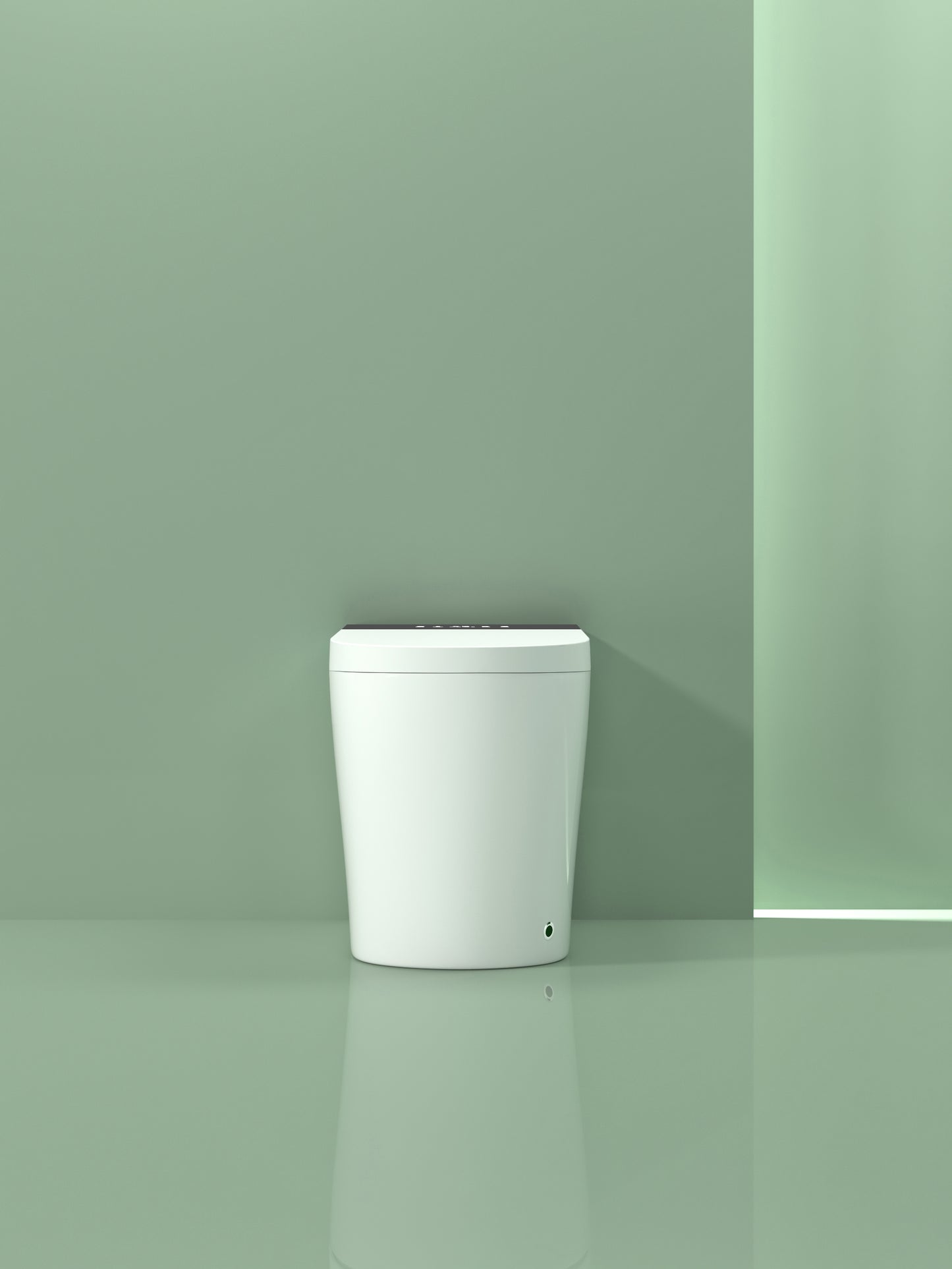 Compact Smart Toilet with Bidet Seat Built-in, Modern Tankless Design with 23.25" Depth, Auto Open Auto Flush, Heated Seat, Instant Warm Air Dryer for Small Bathrooms, White with Black Panel