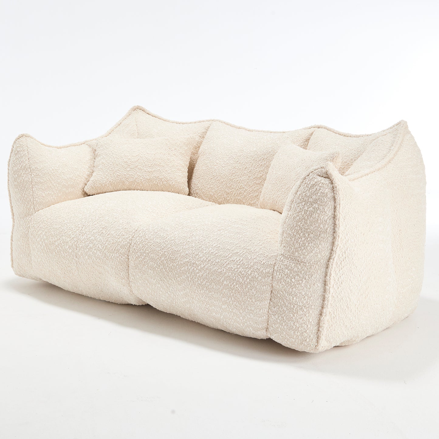 Soft beanbag chair with high resilience foam core for two people. The comfortable square recliner sofa is ideal for family members and friends engaged in games, reading, watching TV